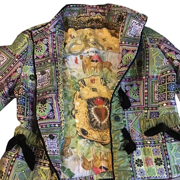 S.T.I.F.F Germany Multicolor Tapestry Silk & Velvet Jacket - Picture 11 of 16